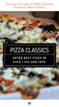 Mobile Screenshot of pizzaclassicskyle.com